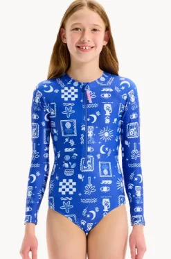 Rashies & Sunsuits^Seafolly Girls Girls Amalfi Sunsuit Marine