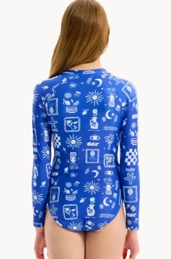 Rashies & Sunsuits^Seafolly Girls Girls Amalfi Sunsuit Marine