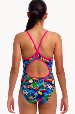 One Pieces^Funkita Girls Birdie Wordie Diamond Back One Piece Navy/multi