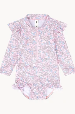 Rashies & Sunsuits^Huxbaby Girls Bluebell Floral Sunsuit Blossom