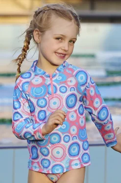 Rashies & Sunsuits|Rashies & Sunsuits^Funkita Girls Bundjalung Blue Suntop Blue/pink