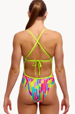 One Pieces^Funkita Girls Candy Cracks Tie Me Tight One Piece Multi