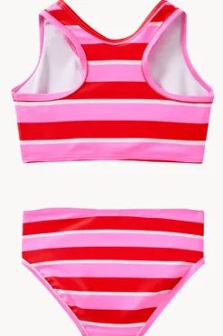 Bikini Sets^Milky Girls Candy Stripe Crop Set Red/Pink