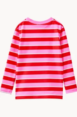 Rashies & Sunsuits|Rashies & Sunsuits^Milky Girls Candy Stripe Suntop Red/pink