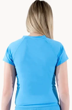 Rashies & Sunsuits^Base Swim Girls Cap Sleeve Rashie Azure