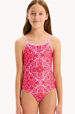 One Pieces^Seafolly Girls Girls Capri Tile One Piece Red/Pink