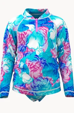 Rashies & Sunsuits|Rashies & Sunsuits^Funkita Girls Cloud Street Suntop Set Blue/Purple