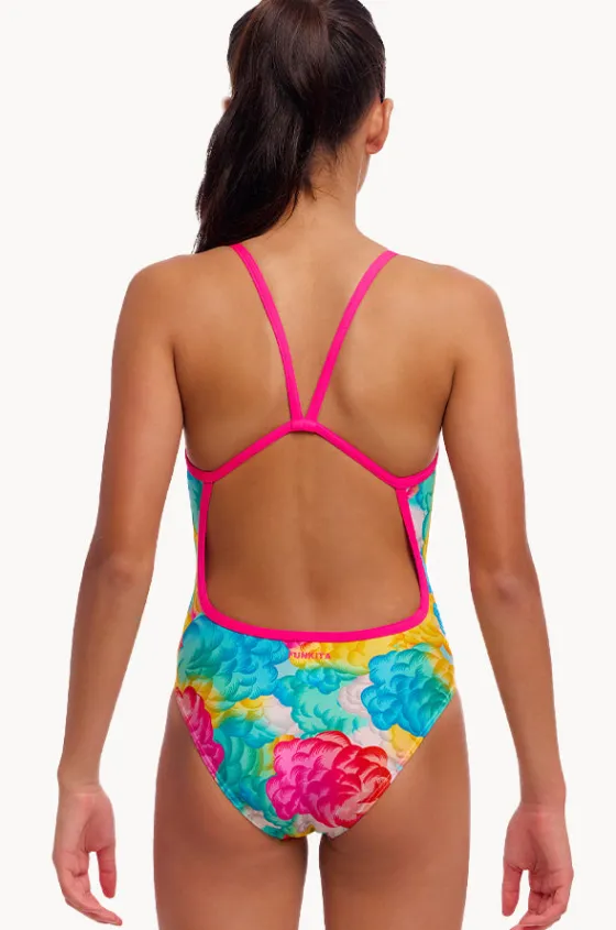 One Pieces^Funkita Girls Cloudy Colours Single Strap One Piece Pink/multi