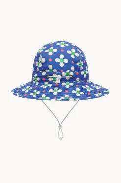 Hats^Babes In The Shade Girls Clover Sunhat Blue/white