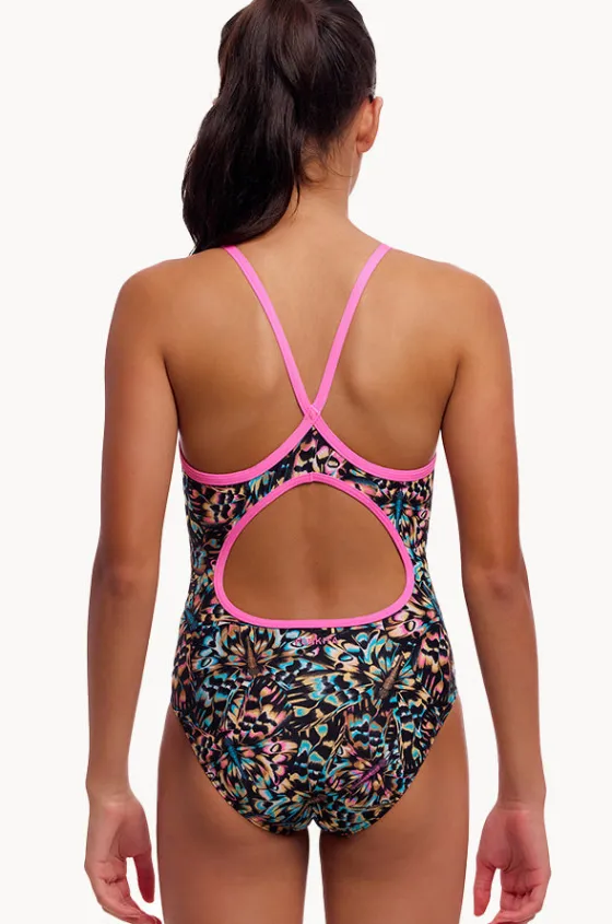One Pieces^Funkita Girls Copper Cluster Diamond Back One Piece Black/multi