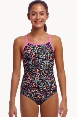 Tankini Sets^Funkita Girls Copper Cluster Tankini Set Black/multi