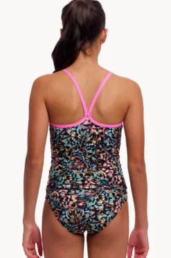 Tankini Sets^Funkita Girls Copper Cluster Tankini Set Black/multi