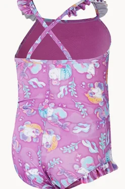 One Pieces^Speedo Girls Digital Frill Thinstrap One Piece Violet