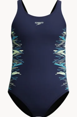 One Pieces^Speedo Girls Duo Logo Placement Muscleback One Piece Peacoat