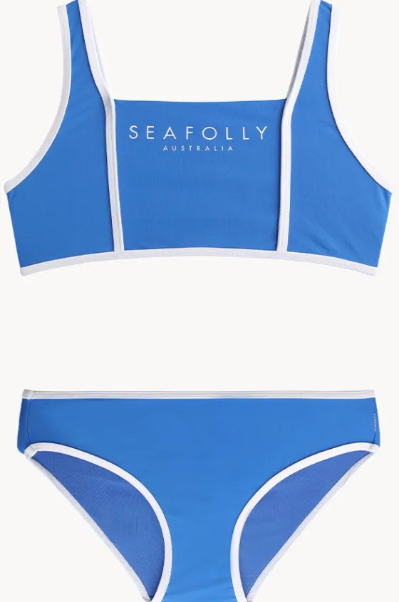 Bikini Sets^Seafolly Girls Girls Essentials Crop Set Azure