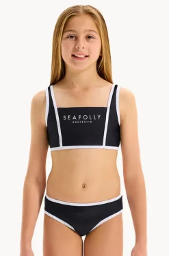 Bikini Sets^Seafolly Girls Girls Essentials Crop Set Black