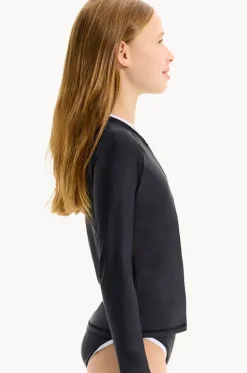 Rashies & Sunsuits^Seafolly Girls Girls Essentials Long Sleeve Suntop BLACK