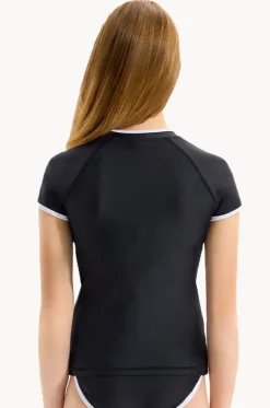 Rashies & Sunsuits^Seafolly Girls Girls Essentials Short Sleeve Suntop BLACK