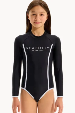 Rashies & Sunsuits^Seafolly Girls Girls Essentials Sunsuit Black