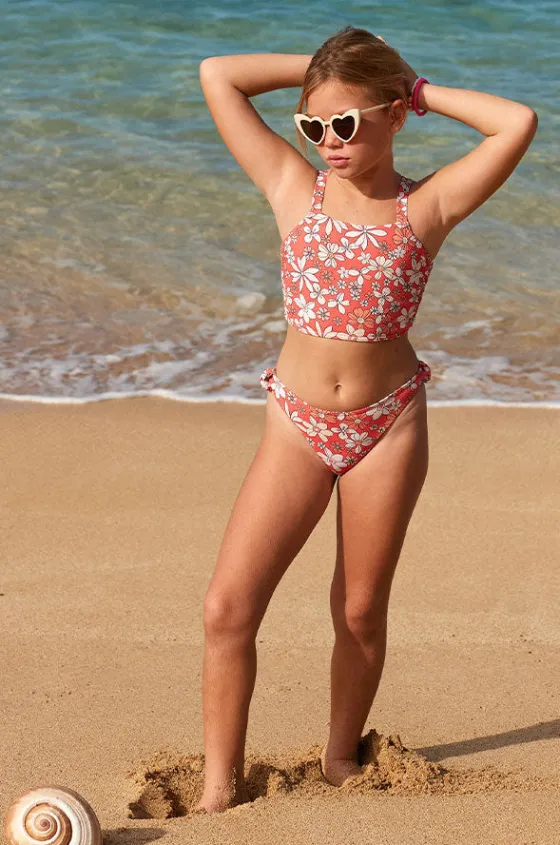 Bikini Sets^Roxy Girls Fab Floral Crop Set