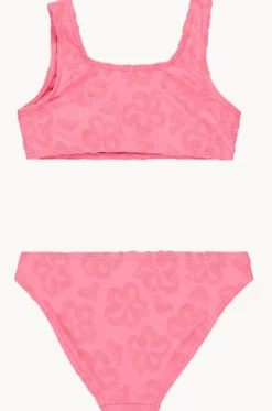 Bikini Sets^Roxy Girls Flip Flower Bralette Set Pink