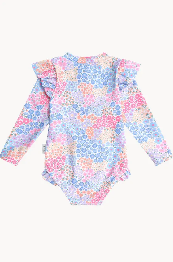 Rashies & Sunsuits^Huxbaby Girls Floral Bloom Frill Sunsuit Multi