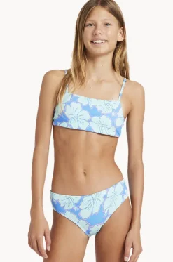 Bikini Sets^Billabong Girls Happy Hibiscus Crop Set Blue