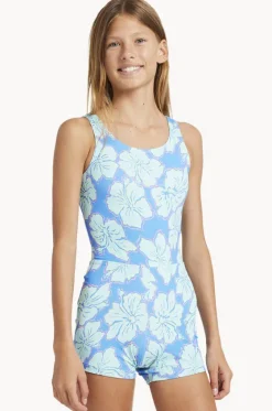 One Pieces^Billabong Girls Happy Hibiscus Retro One Piece Blue