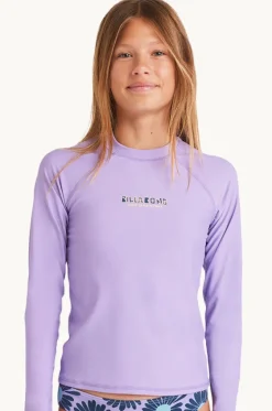 Rashies & Sunsuits^Billabong Girls Heat Wave Long Sleeve Suntop Light purple