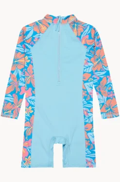 Rashies & Sunsuits^Roxy Girls Hibiscus Hugs Spring Suit Blue/orange