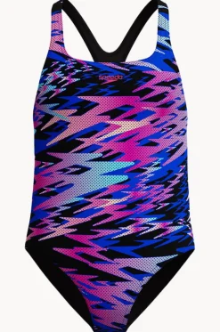 One Pieces^Speedo Girls Hyperboom Allover Medalist One Piece Black/multi