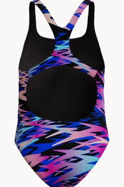 One Pieces^Speedo Girls Hyperboom Allover Medalist One Piece Black/multi