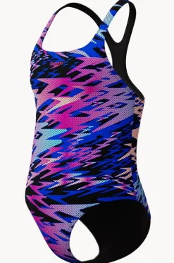 One Pieces^Speedo Girls Hyperboom Allover Medalist One Piece Black/multi