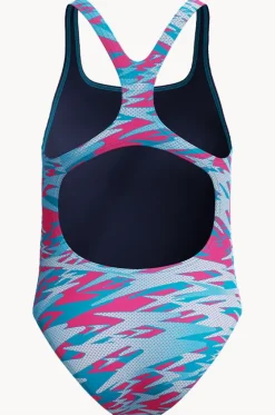 One Pieces^Speedo Girls Hyperboom Allover Medalist One Piece Pink/blue
