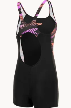 Legsuits^Speedo Girls Hyperboom Splice Legsuit One Piece Black/coral