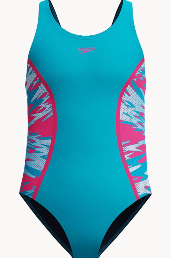 One Pieces^Speedo Girls Hyperboom Splice Muscleback One Piece Blue/pink