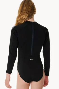 Rashies & Sunsuits^Rip Curl Girls Icon Brushed Sunsuit BLACK