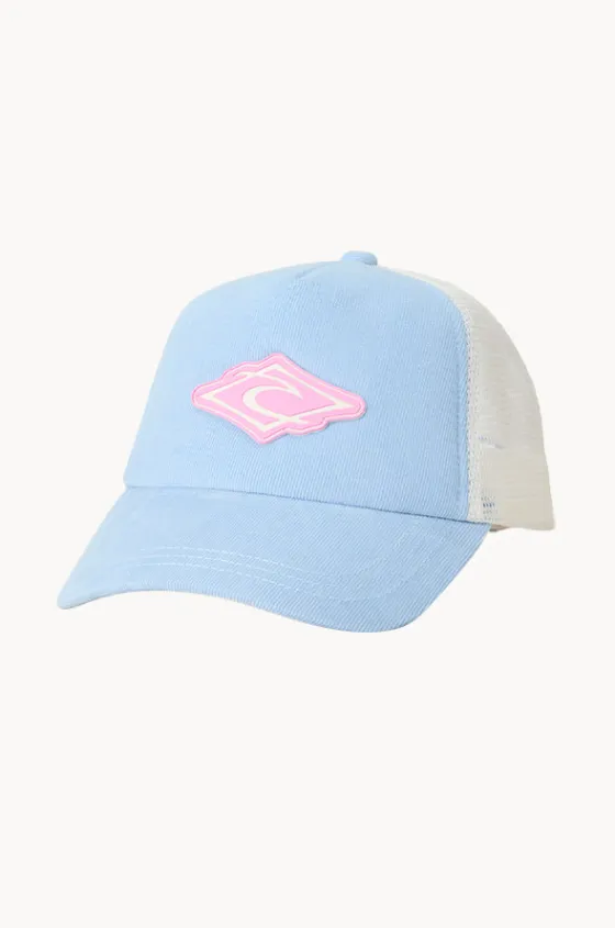 Hats^Rip Curl Girls Icon Cord Trucker Cap Blue