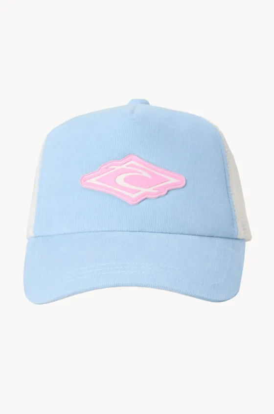 Hats^Rip Curl Girls Icon Cord Trucker Cap Blue