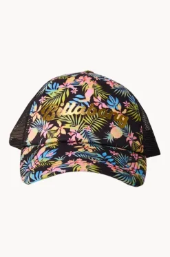 Hats^Billabong Girls In Da Jungle Trucker Cap BLACK