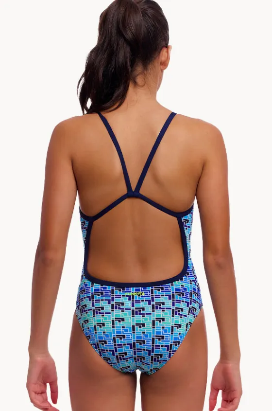 One Pieces^Funkita Girls Jack Stack Single Strap One Piece Blue