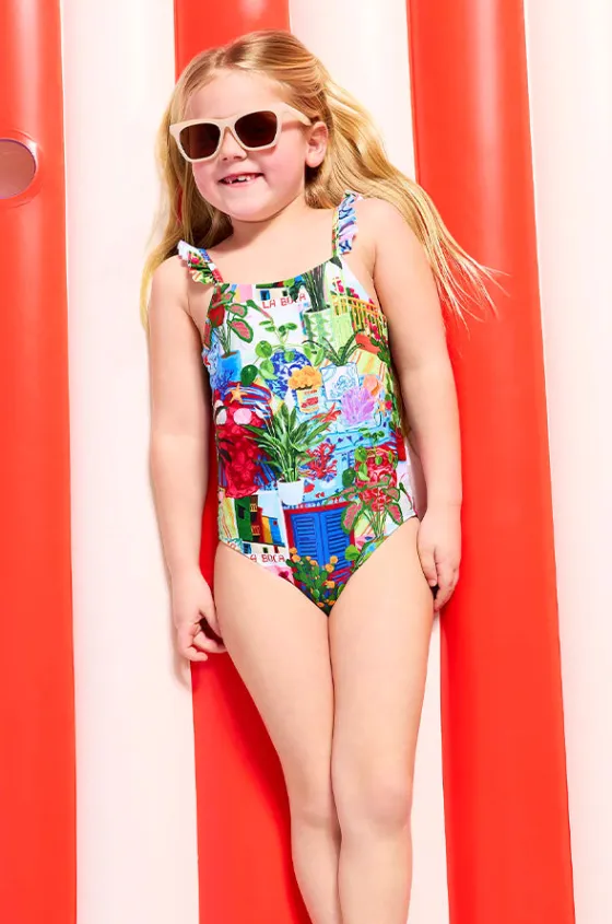 One Pieces^Seafolly Girls Girls La Boca Frill One Piece Multi