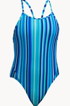 One Pieces^Funkita Girls Lane Lines Diamond Back One Piece Blue