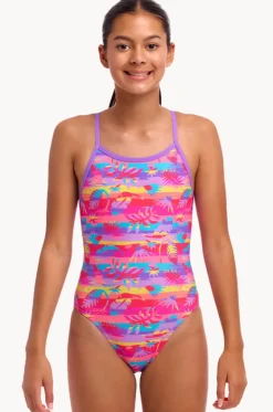 One Pieces^Funkita Girls Leave In Single Strap One Piece Pink/purple