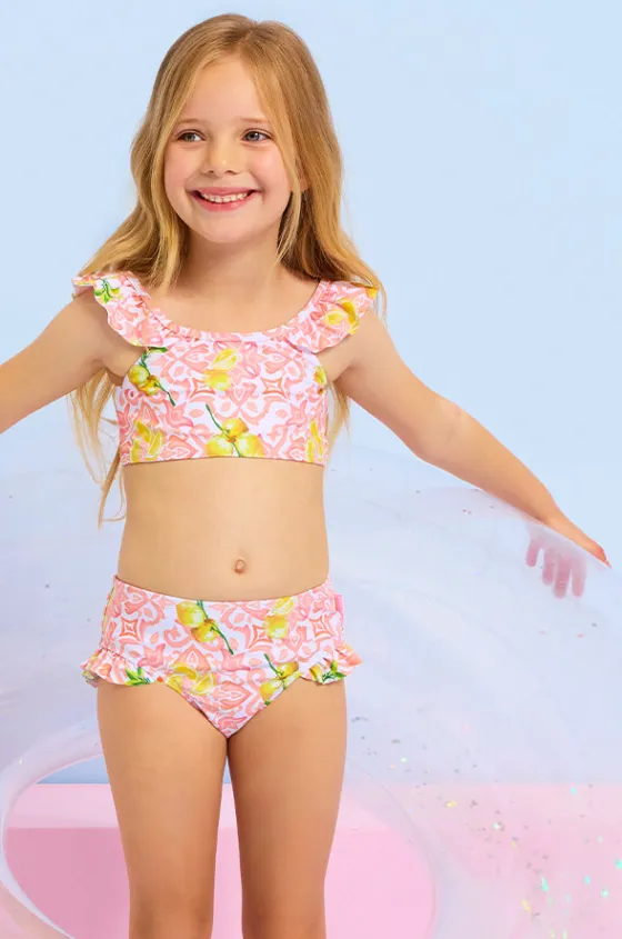 Bikini Sets^Seafolly Girls Girls Tile Crop Set Lemon