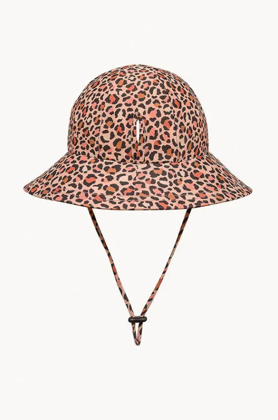 Hats^Bedhead Girls Leopard Ponytail Bucket Sunhat Coral Pink
