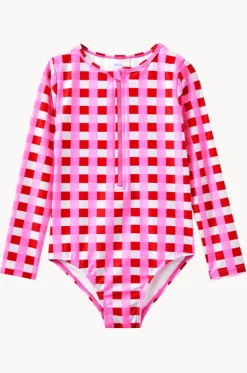 Rashies & Sunsuits^Milky Girls Lollipop Check Sunsuit Red/pink