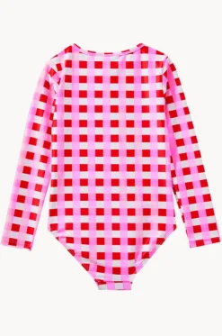Rashies & Sunsuits^Milky Girls Lollipop Check Sunsuit Red/pink