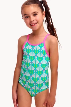 One Pieces^Funkita Girls Loose Goose One Piece Green/white