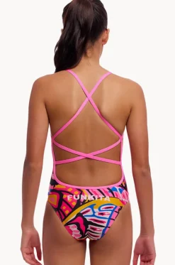 One Pieces^Funkita Girls Lover Flies Strapped In One Piece Pink/multi